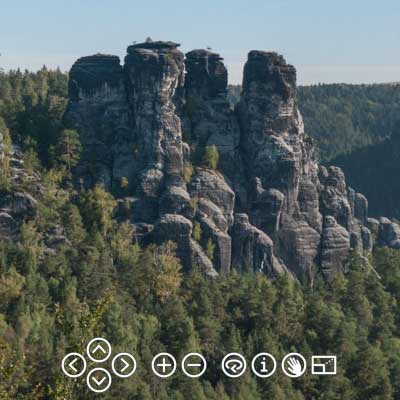 Panorama von der Basteibrücke